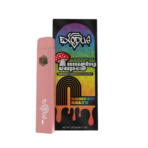 Exodus Mushy Vapes Mushroom Disposable — Rainbow Belts — 2.2g